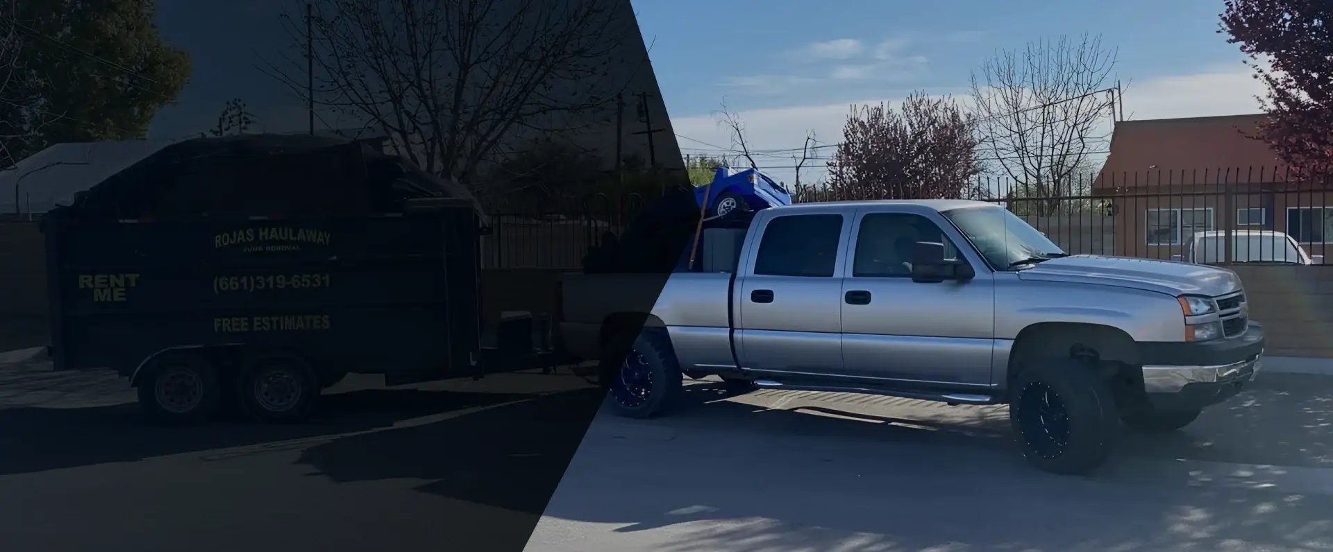 Rojas Junk Removal truck in Bakersfield